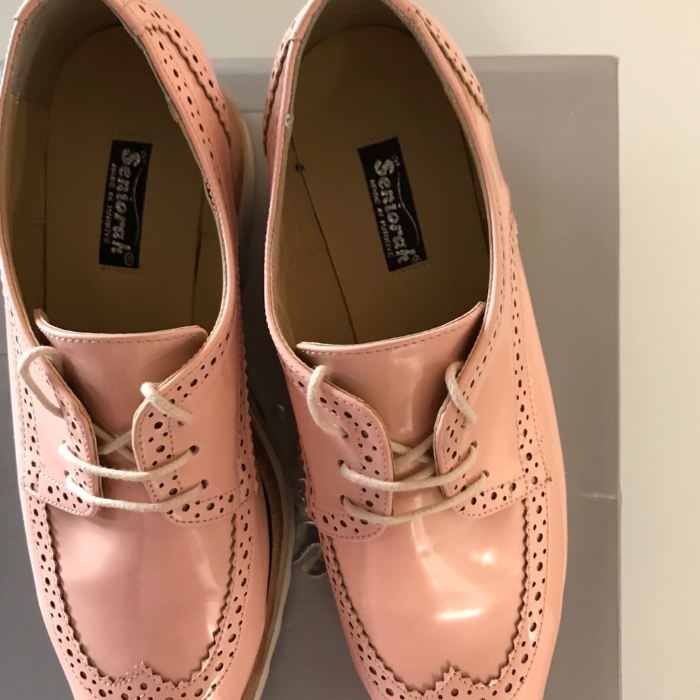 Oxford sneakers platform pink